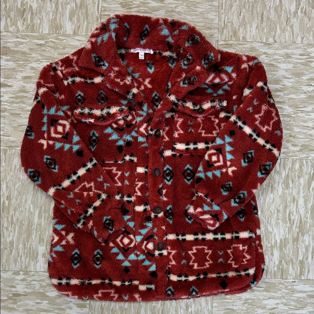 Trendy Orange Patterned Women's Jacket